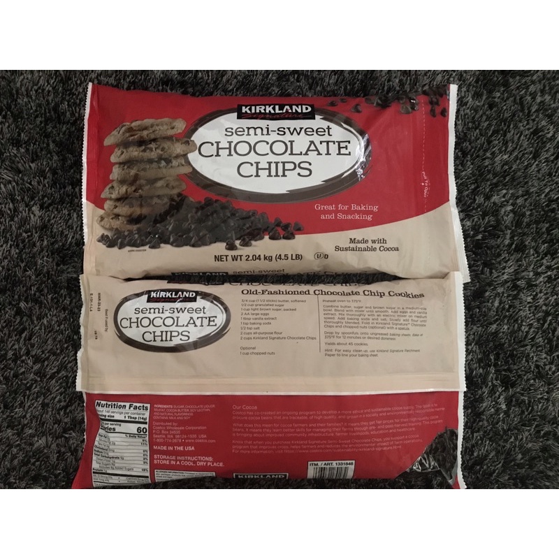 Kirkland Semisweet Chocolate Chips Shopee Philippines