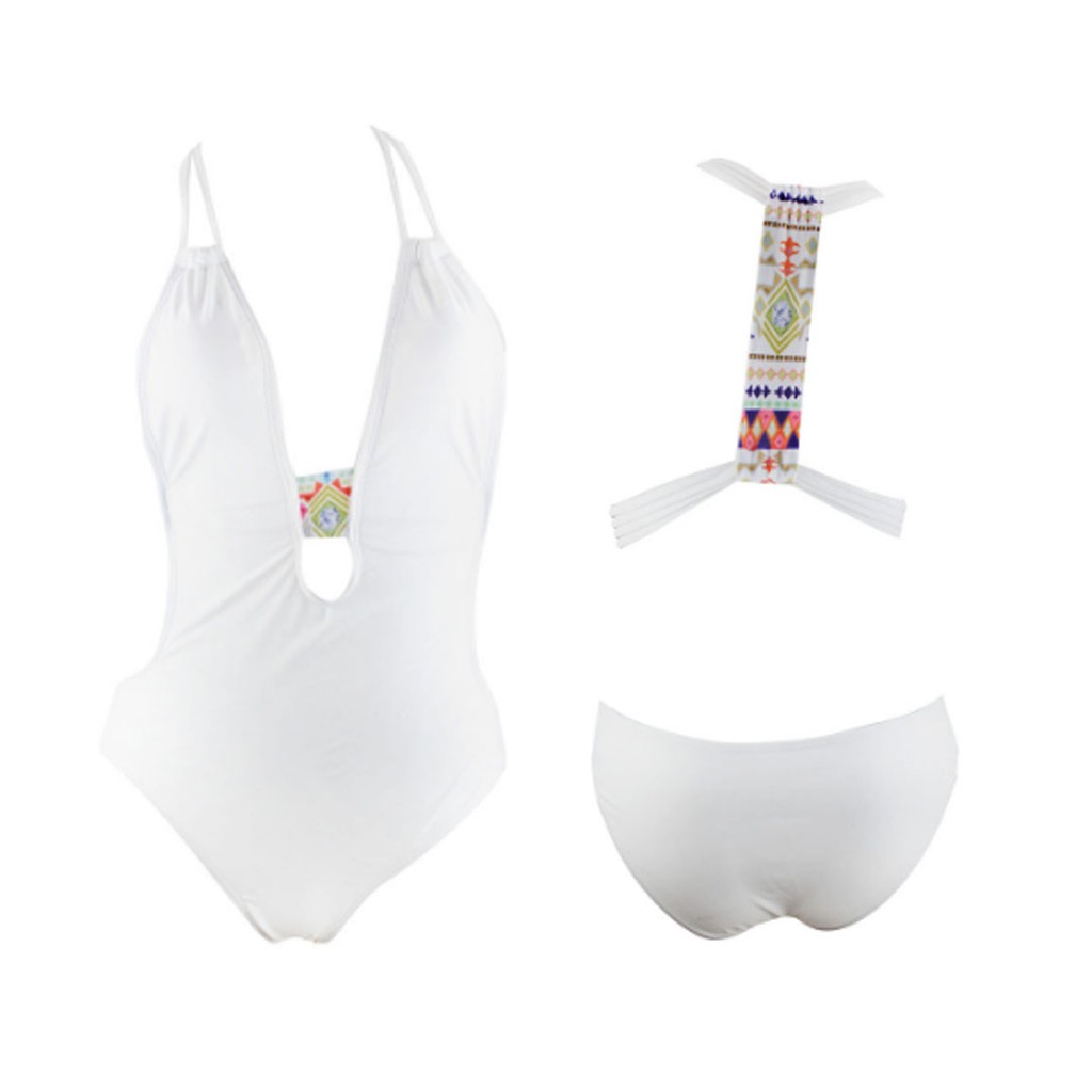 white claw one piece bathing suit