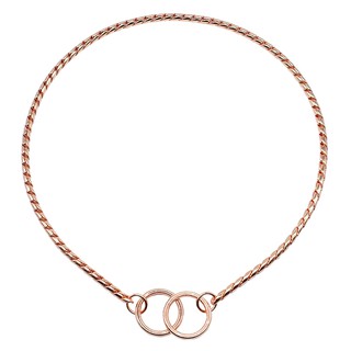Rose Gold Dog Collar P Choke/Check Chain Collars Pet Show Collar Training Slip #9