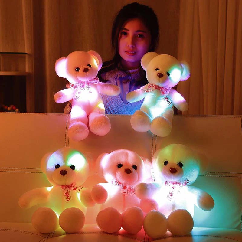 glowing teddy bear