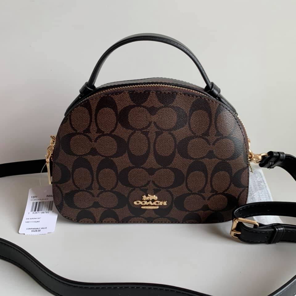 coach 1591 serena satchel in signature canvas