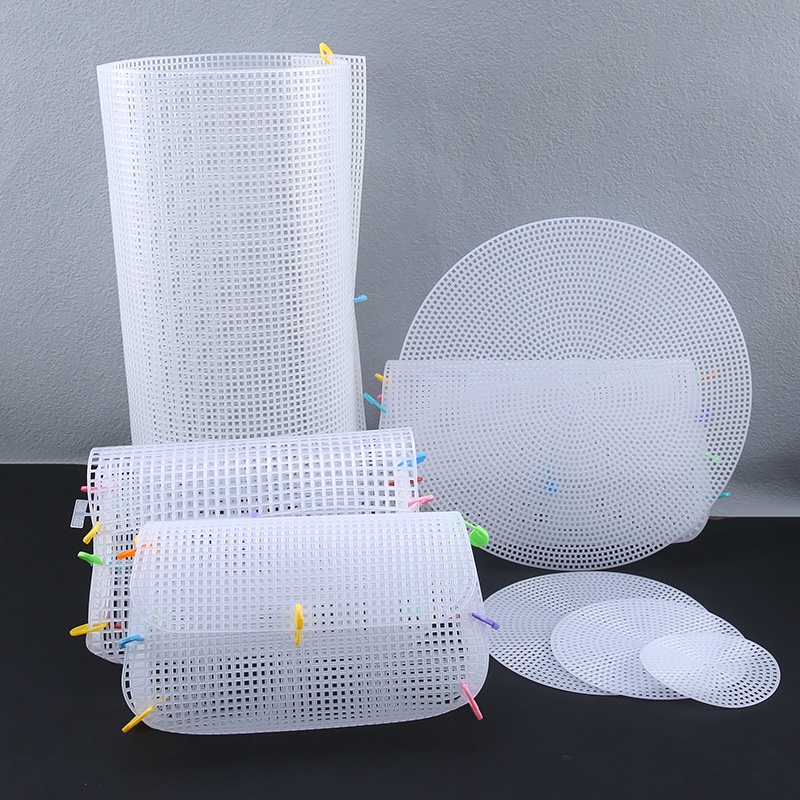 Knitting Accessories Weaving Plastic Mesh Sheet With Ribbon/Wool/Yarn