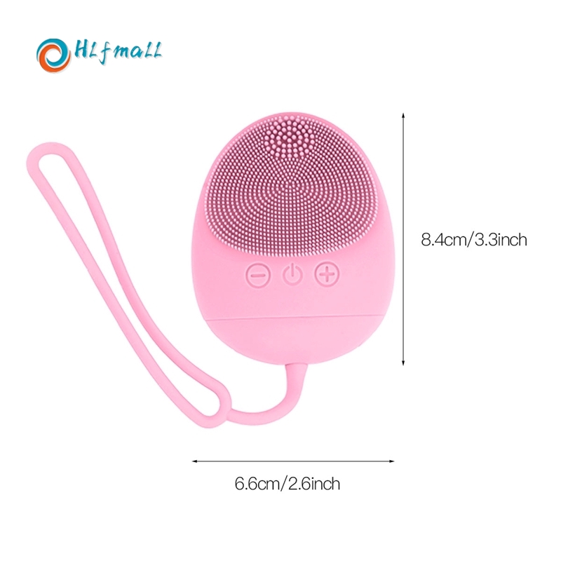 Mini Electric Face Cleaning Brush Pore Cleanser Silicone Facial Massager Brush Waterproof Sonic Skin Scrubber