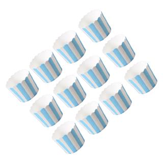 50PCS Blue and White Stripes Paper Cup Cupcake Wrappers Baking Packaging Cup Heat Resistant Cupcake Cups #3