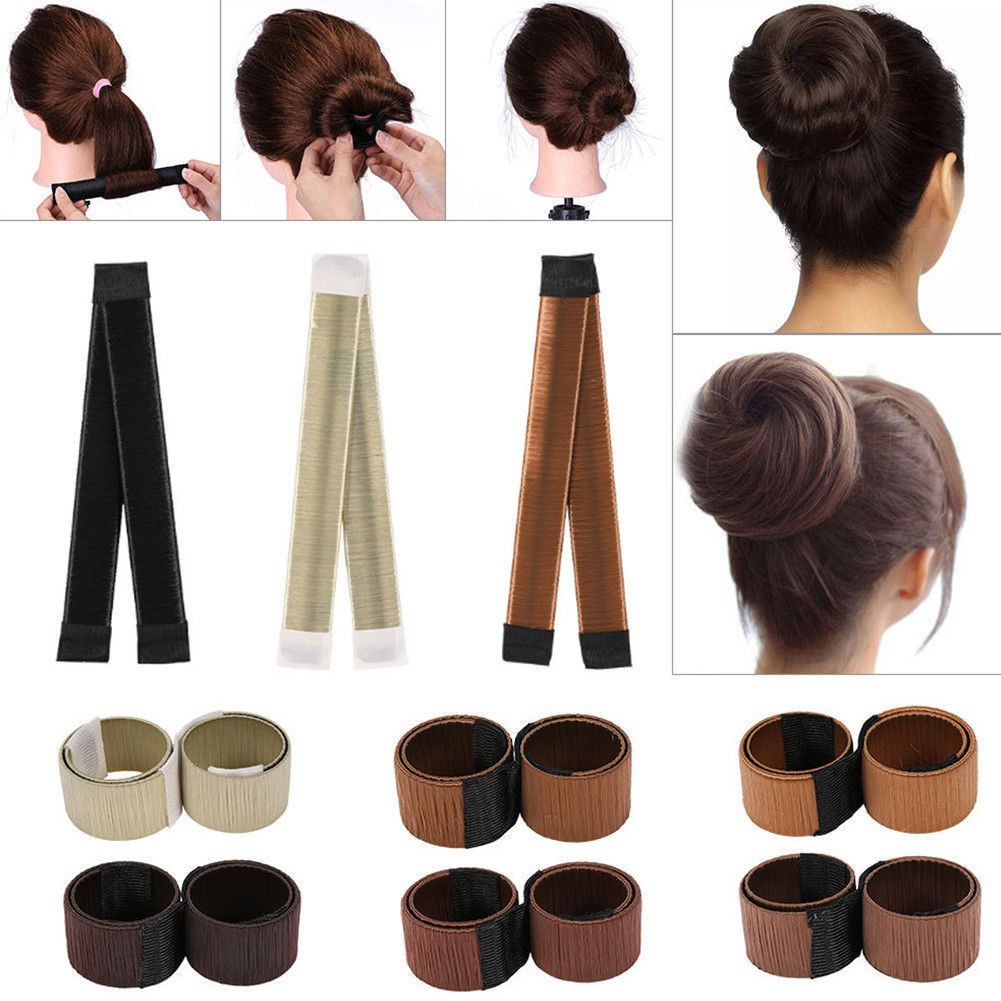 Ladies Hair Disk Hair Tool Donut Quick Messy Bun Updo Headwear