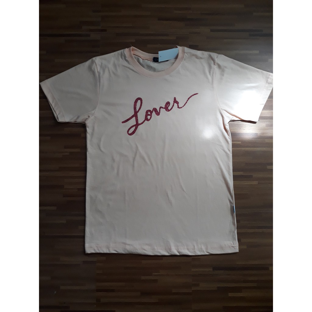Taylor Swift Lover Shirt Peach Shirt In Glitter Design