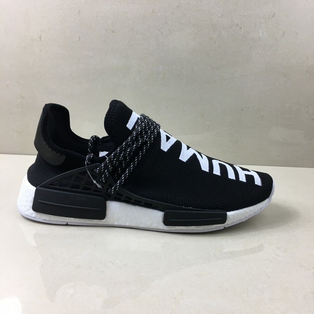 human race shoes white and black