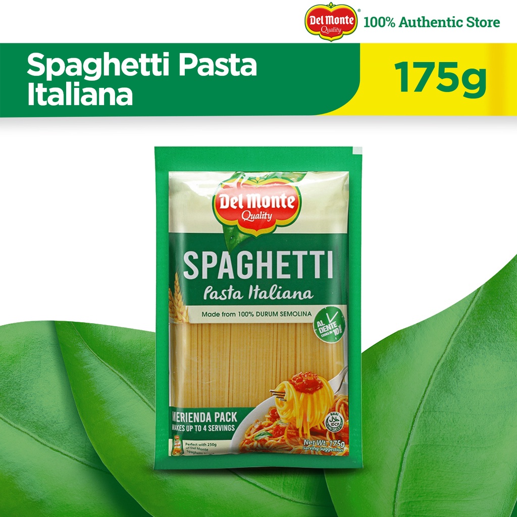 DEL MONTE Spaghetti Pasta Italiana with High Quality Ingredients 175g