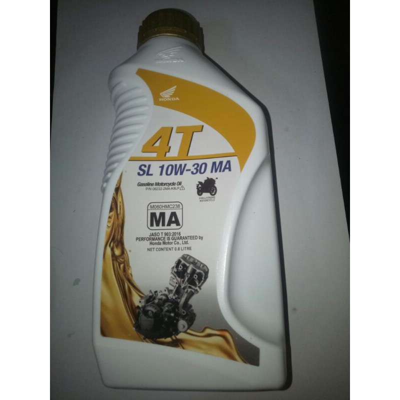 Honda Oil Sl 10w 30 Ma 800ml Gold Cap Shopee Philippines