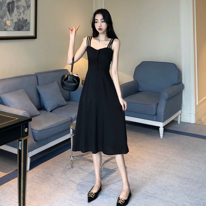 little black midi dress