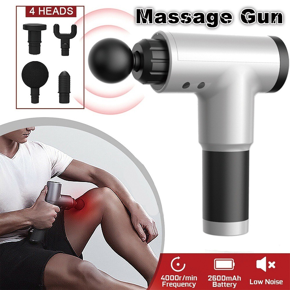 6 Files Fascia Gun Massage Muscle Massager Deep Vibration Therapy