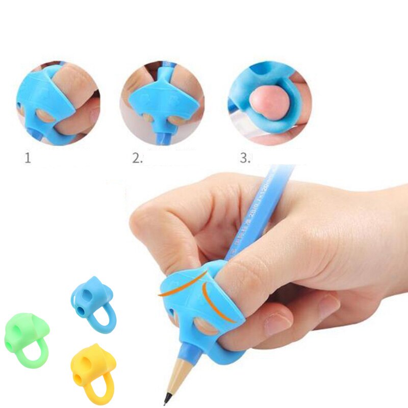 3 Finger Sets Writing Kindergarten Children Beginners Correct Grip Pen ...