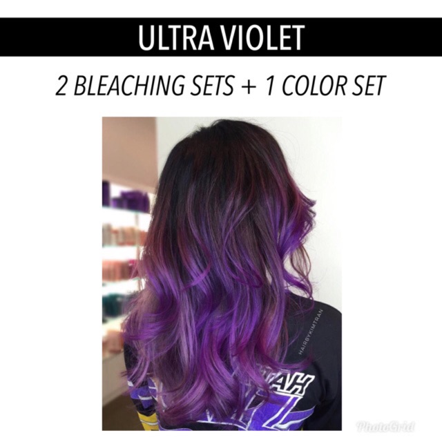 Ultra Violet Hair Color With Bleaching Set Shopee Philippines