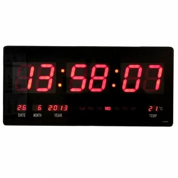 18 Inch Large Digital Display LED Wall Clock (Black) | Shopee Philippines