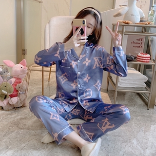 12 Design EV Mickey Fashion Silk Pajamas Terno Pantulog Women Long