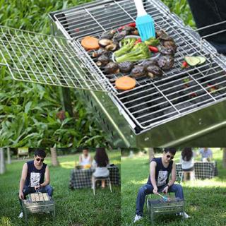 35 * 19 /40 * 21.5 cm Non Stick Grilling Mats BBQ Mesh Barbecue Basket Grill Tool With Fish O2C8 #6
