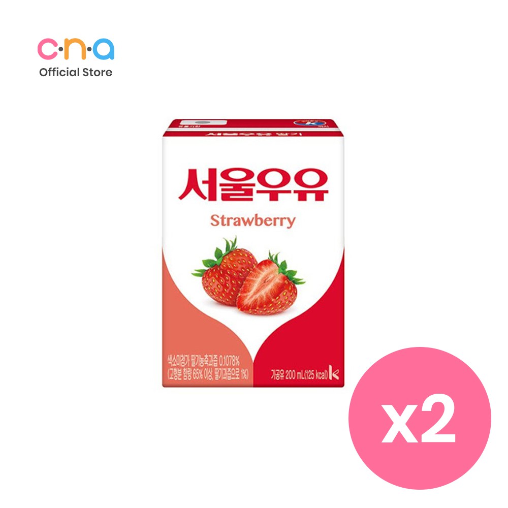 SEOUL MILK Strawberry Korean Drink 200mL Shopee Philippines