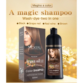 Mokeru 500ml Natural Brown Caramel Coffee Coloring Dye Fast Permanent Hair Dye Shampoo Maroon For #8