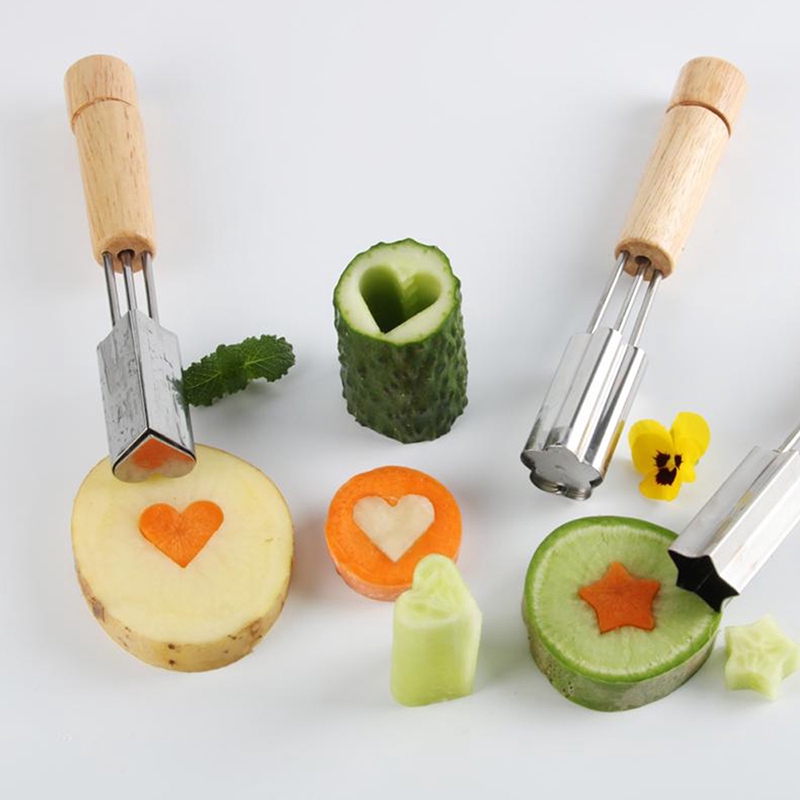 Multifunctional Heart Star Flower Stainless Steel Baking Biscuit Mold Printing DIY Molds Tool Chocolate Fruits Vegetables