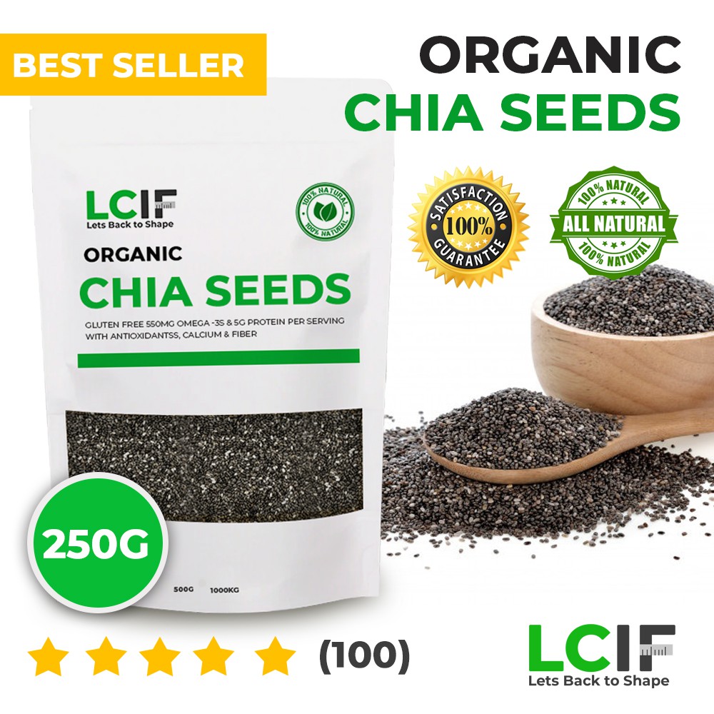 Organic Chia Seeds 250g KETO Low Carb Keto Diet LCIF Lets Back to Shape