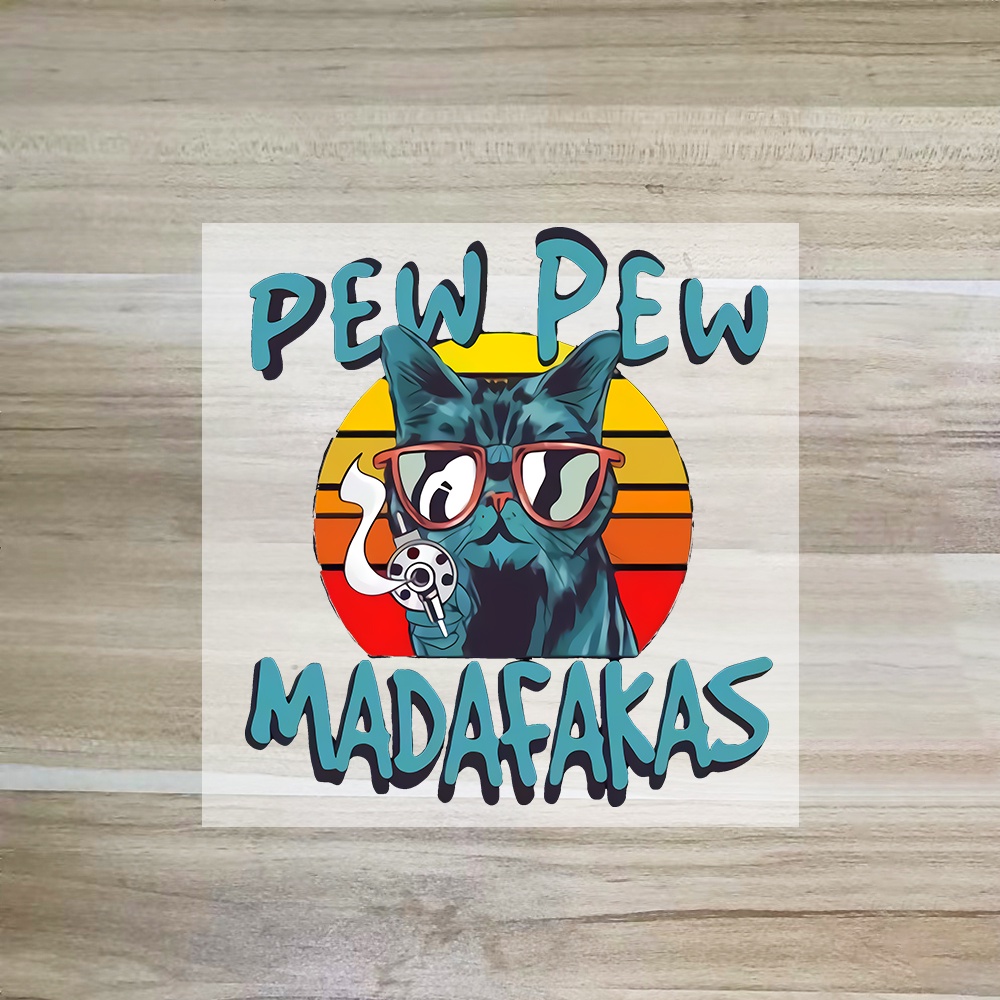 Pew Pew Madafakas Iron on Transfer for DIY face mask Kids T-shirt Clothing Clothing Badge Patch Decals Washable iron on patches Applique