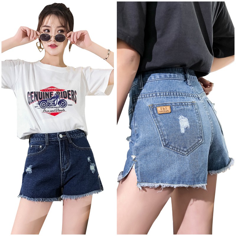 high waisted jean shorts women