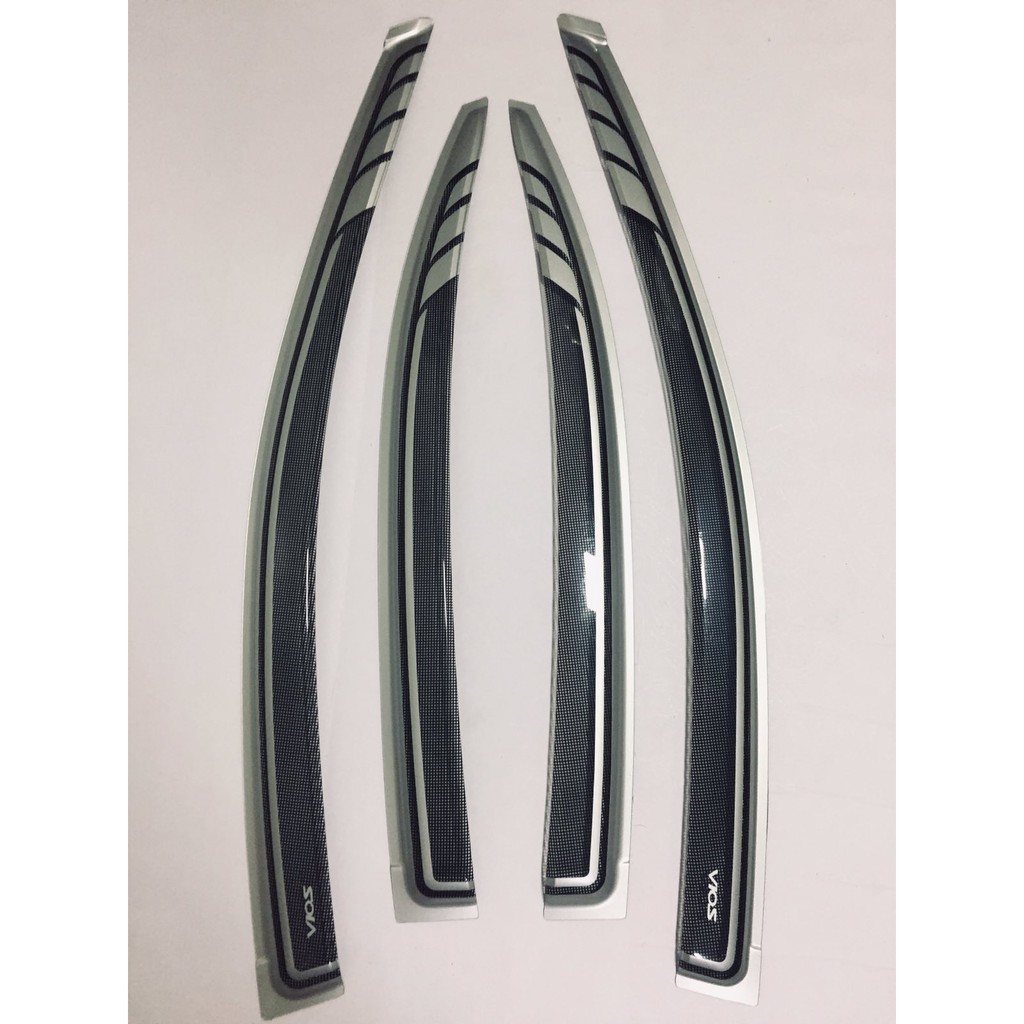 Rain Visor Toyota Vios Gen 4 Prime 2018 2019 2020 2021 Silver Black
