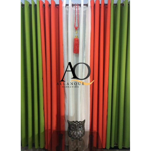 80 Inches Ring Curtains Set Shopee Philippines