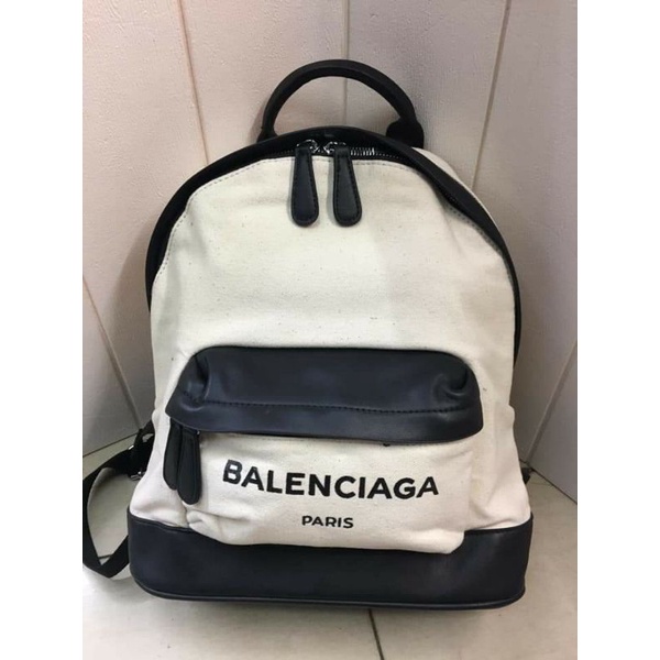 balenciaga backpack white
