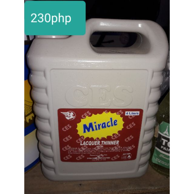 LACQUER THINNER FOUR LITERS / GALLON,,,,, Shopee Philippines