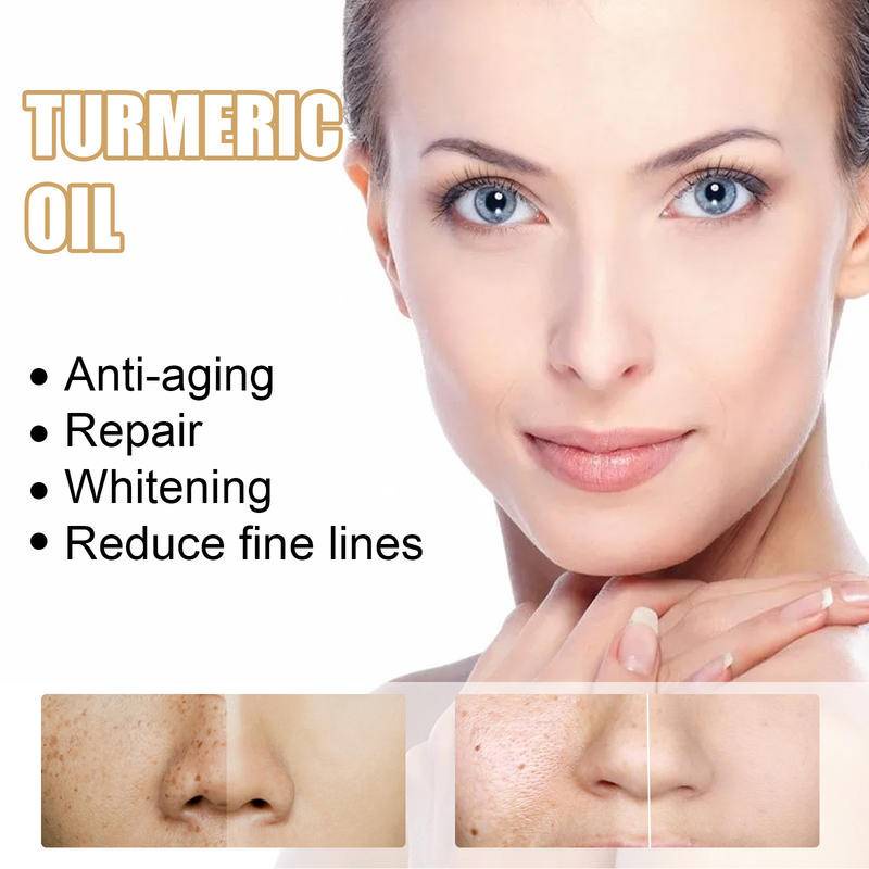 Turmeric Face Serum Anti Wrinkle Tighten Brighten Moisturizing Skin Whitening Dark Spot Facial Skincare Care Cosmetics Beauty