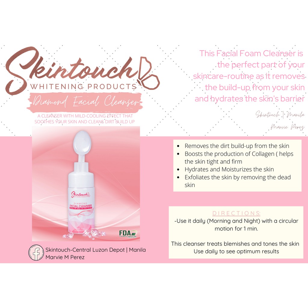 skin touch diamond facial foam