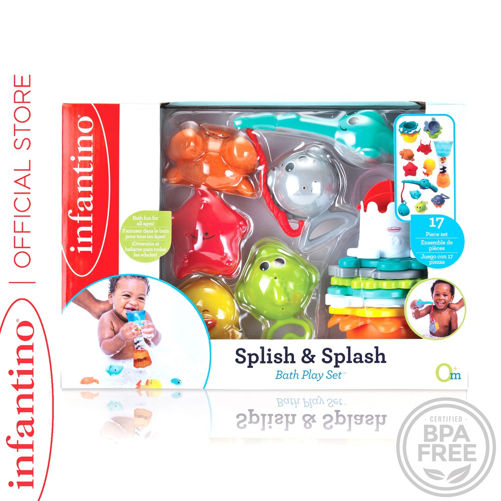 Infantino Splish & Splash Bath Play Set™ (BPAFree) Set of 17