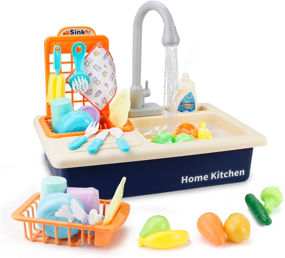 play kitchen set with running water