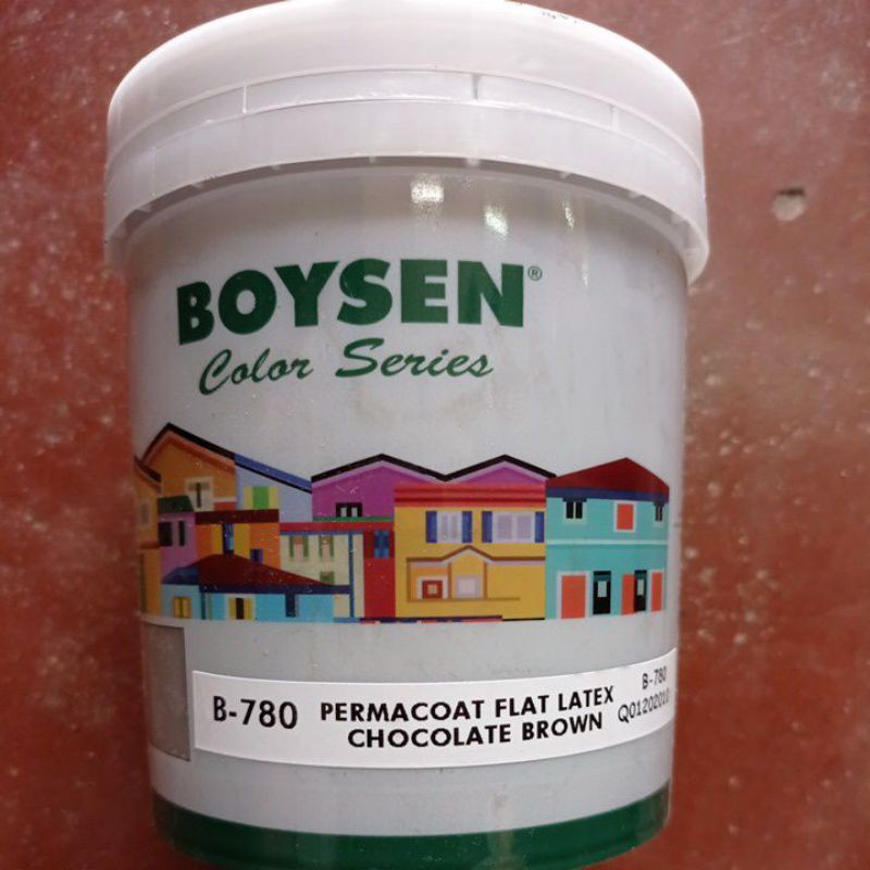 Boysen Permacoat Flat Latex B780 Chocolate Brown 1 liter pintura BeeCost