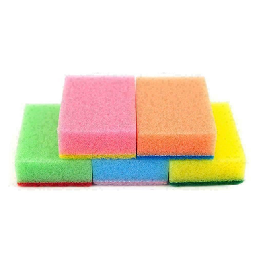 1pcs Household Kitchen Dish Washing Cleaning Sponges Scouring Tool Colored Cleaner Sponges Pads E0X4