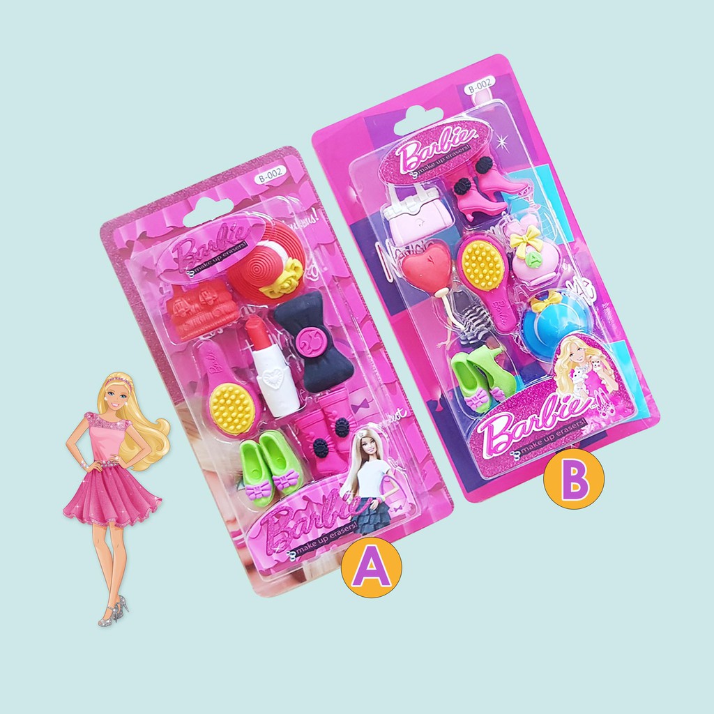 barbie eraser set