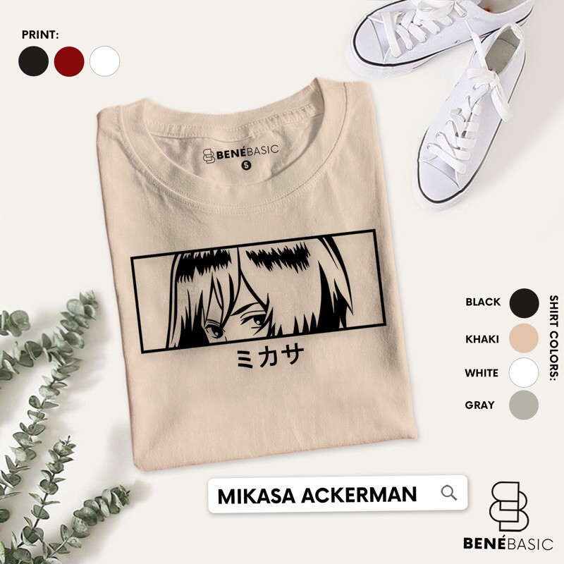 MIKASA Young Attack on Titan Tshirt Benebasic J&T CHECKOUT PLS