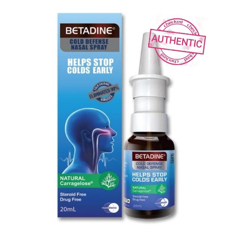 Betadine Nasal Spray / Cold Defense Nasal Spray 20mL Shopee Philippines