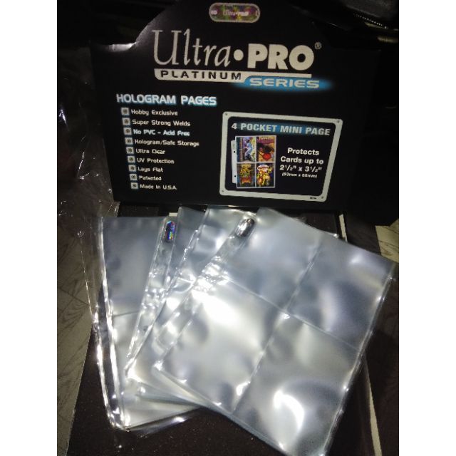 Ultra Pro 4-pocket card sleeves Mini pocket sleeve pages for A5 Binder & Carat Gen Binders ...