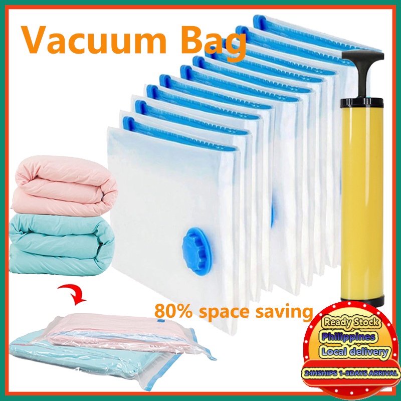 Vacuum Bag Travel Storage Resealable Bags Compression Sealer Bag ...