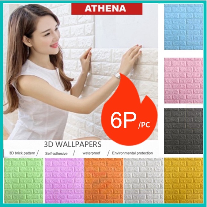 BIG SALE 3D Wallpaper Brick Design PVC Wallpaper Foam Wall Stickers For Home  Wall Decor Living Room | Shopee Philippines
