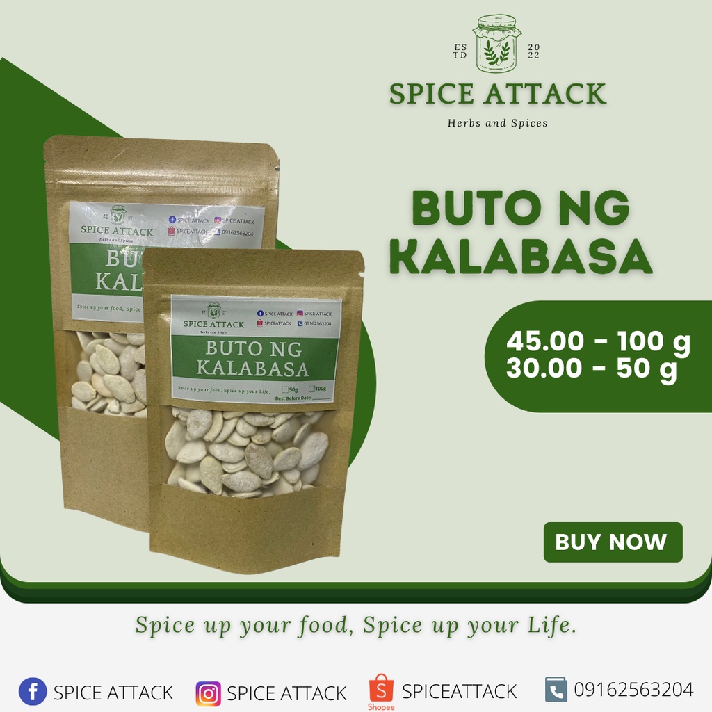 Buto Ng Kalabasa Herbs And Spices Spice Attack Shopee Philippines