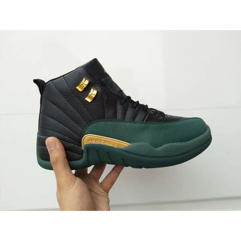 jordan 12 black and green