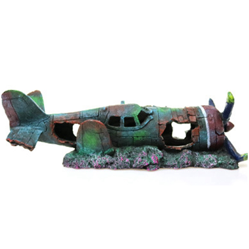 sunken plane aquarium decoration