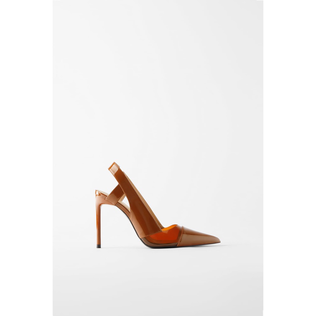 vinyl slingback shoes zara