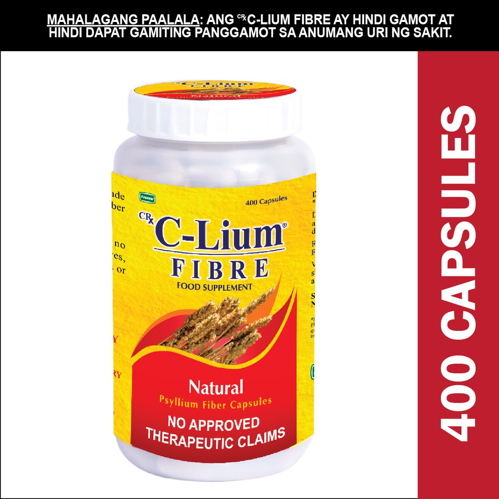 CLium Fibre (Psyllium Fiber) Jar 400 Capsules Shopee Philippines