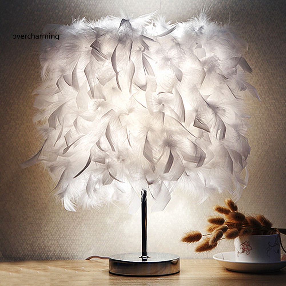 feather floor lamp shade