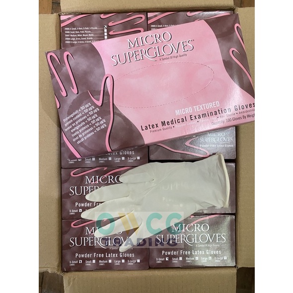 [24 HOURS SHIP OUT]LATEX SURGICAL GLOVES Disposable Gloves XS ( Extra