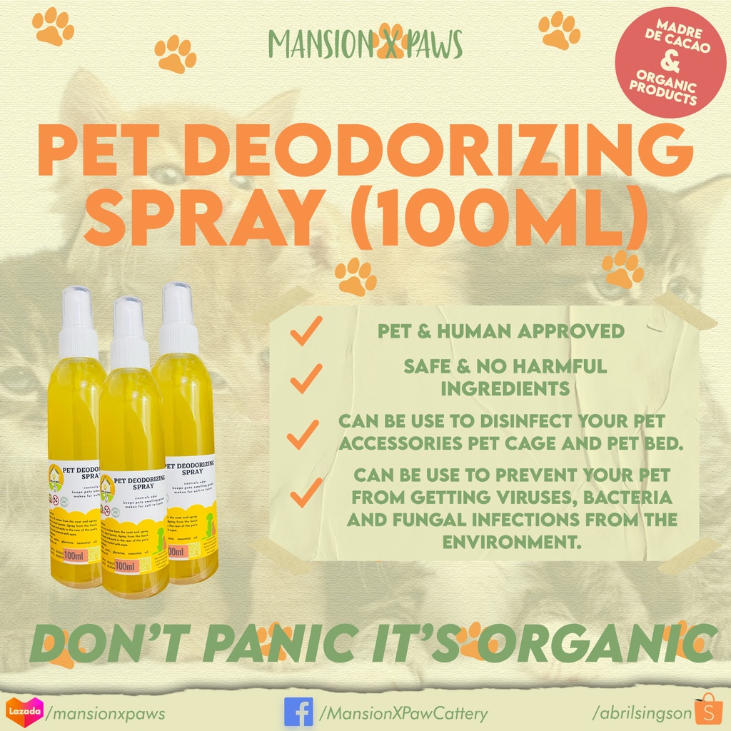 PET DEODORIZER & DISINFECTANT SPRAY (Easy & Safe to use) Shopee
